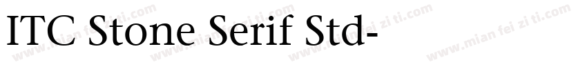 ITC Stone Serif Std字体转换
